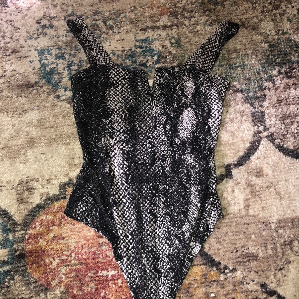 Snake print bodysuit